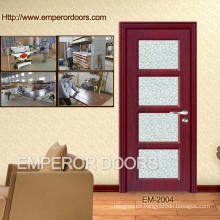 4. CE dormitorio baratos de plástico madera puerta Interior de madera